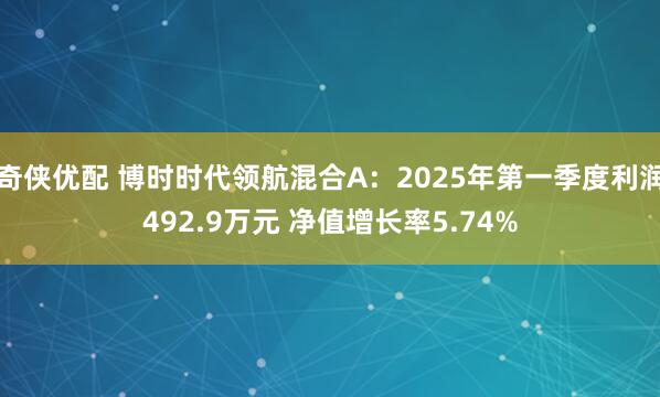 奇侠优配 博时时代领航混合A：2025年第一季度利润492.9万元 净值增长率5.74%